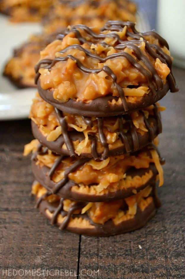 No Bake Cookie Recipes | No-Bake Samoa Cookies - Easy and Quick Recipe Ideas for Cookies | Oatmeal, Healthy, Gluten free