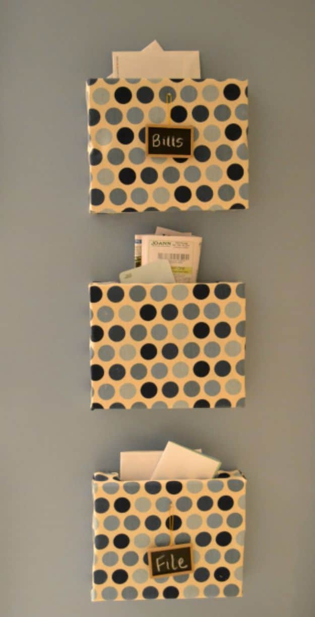 DIY Mail Organizers - Organization Bins - Cheap and Easy Ideas for Getting Organized - Creative Home Decor on A Budget - Farmhouse, Modern and Rustic Mail Sorter, Organizer