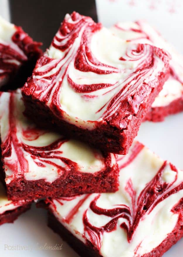 Brownie Recipes | Red Velvet Swirl Brownies - Easy and Healthy Recipe Ideas for Brownies - Chocolate, Blondies, Gluten Free and Caramel
