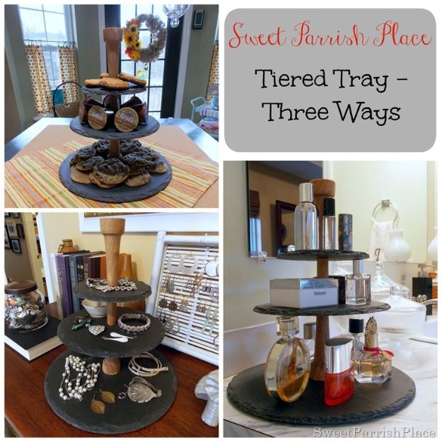DIY Vanity Trays - Tiered Tray–Three Ways - Easy Homemade Decor for Bathroom, Bedroom and Vanities - Tray to Store Jewelry and Accessories With These Cool and Easy Crafts
