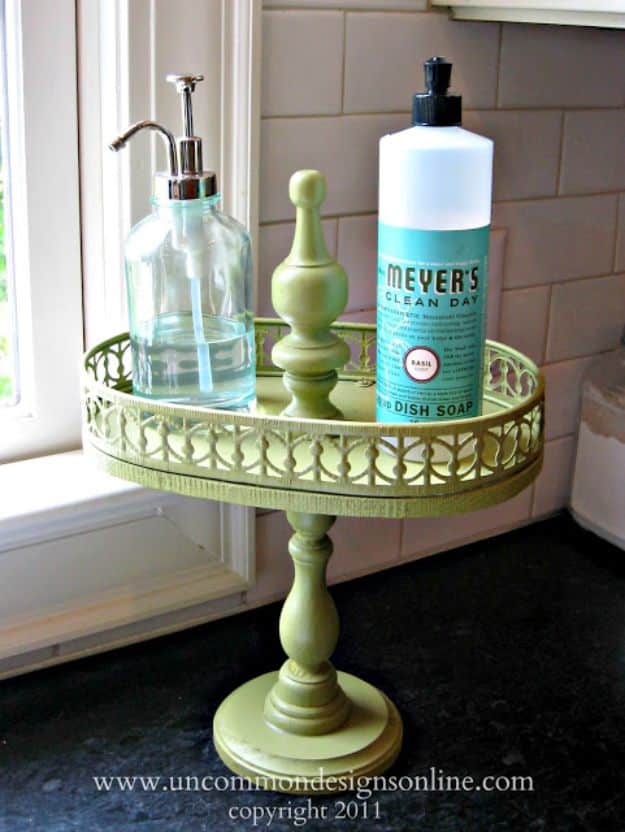 DIY Vanity Trays - Tiered Vintage Tray - Easy Homemade Decor for Bathroom, Bedroom and Vanities - Tray to Store Jewelry and Accessories With These Cool and Easy Crafts