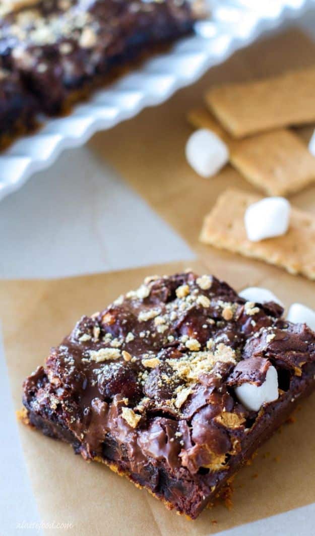 Brownie Recipes | Ultimate S’mores Brownies - Easy and Healthy Recipe Ideas for Brownies - Chocolate, Blondies, Gluten Free and Caramel