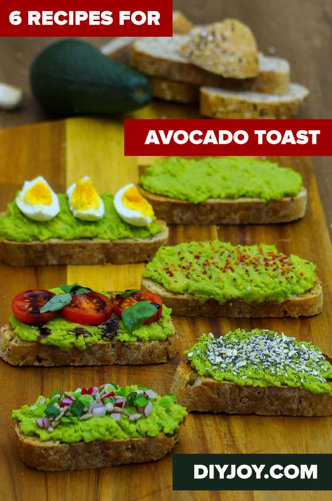 Avocado Toast Recipe - How to Make Avocado Toast at Home -6 Ways To Get Homemade Avocado Toast - Egg, Everything, Caprese With Tomato and Basil, Loaded, Classic