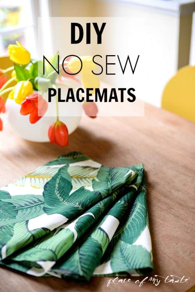 No Sew Gift Ideas - Quick Last Minute Holiday Gifts for Her - DIY No Sew Placemats