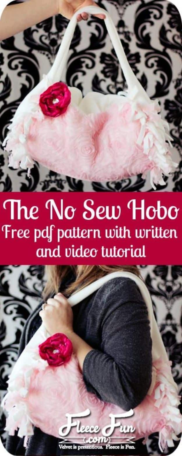 No Sew Gifts to Make - Easy DIY Christmas Presents -No-Sew Hobo Purse