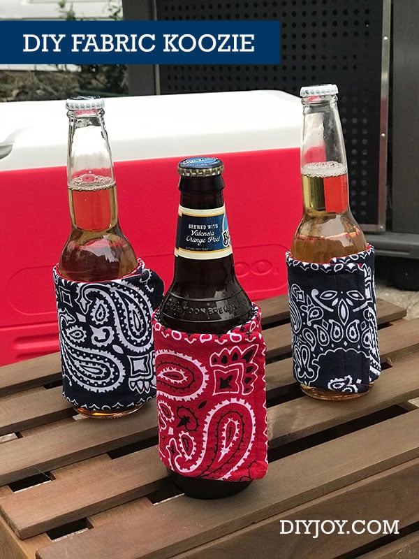 DIY Fabric Koozie Sewing Tutorial - Creative Sewing Projects For DIY Christmas Gifts