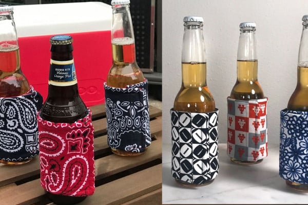 DIY Fabric Koozie Sewing Tutorial - How to Make A Koozie