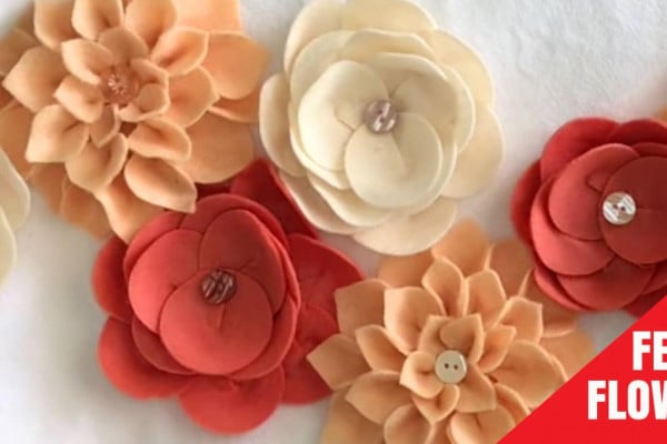 DIY Felt Flowers - Easy and Cheap Home Decor