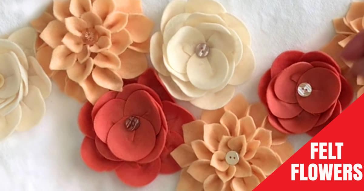 Take Basic Home Decor To The Next Level When You Add These Easy Felt Flowers | DIY Joy Projects and Crafts Ideas