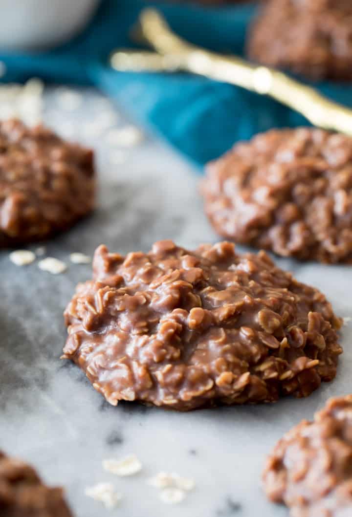 No Bake Cookie Recipes | Chocolate Peanut Butter No Bake Cookies - Easy and Quick Recipe Ideas for Cookies | Oatmeal, Healthy, Gluten free