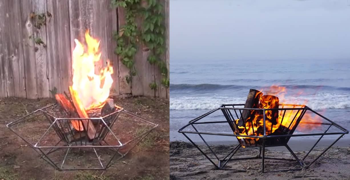 This Portable Steel DIY Fire Pit Is Ready to Travel To The Next Party | DIY Joy Projects and Crafts Ideas