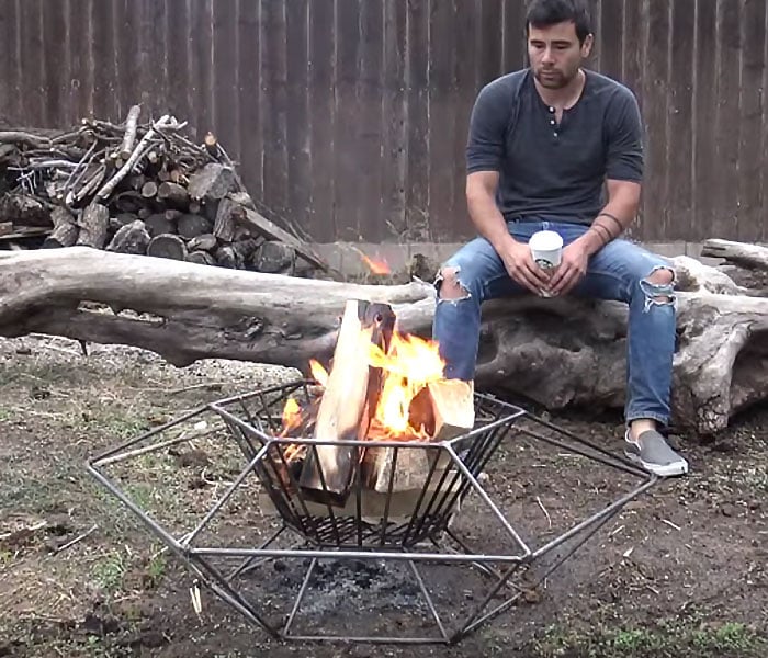 DIY Fire Pit - Steel DYI Firepit for Backyard, Lake, Beach and Outdoors - Cool Party Decor Ideas
