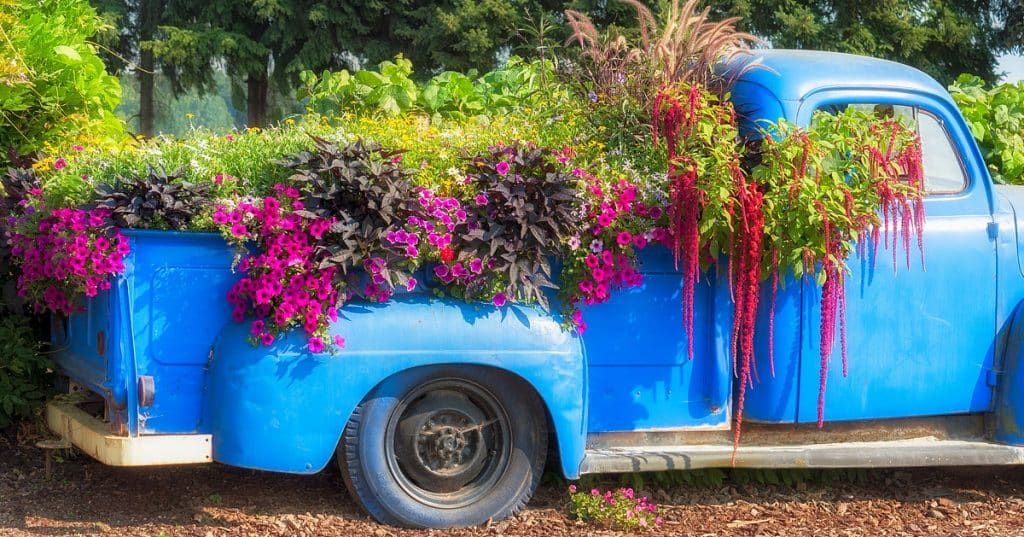 Pickup Truck Planter Tutorial- Cool Ideas for Flower Beds