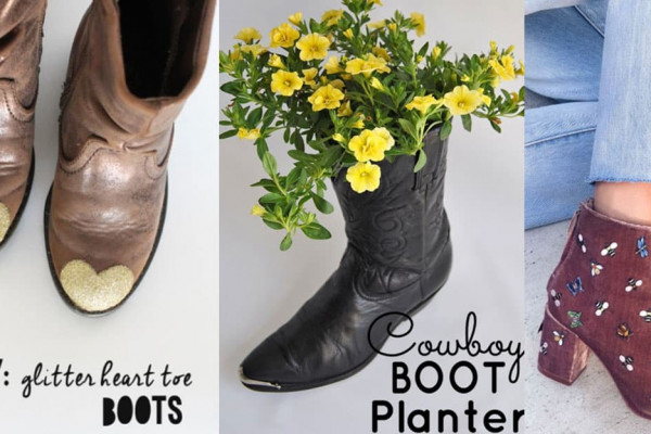DIY Ideas for Boots - Cowboy Boot Makeover, Planters and Boot Socks