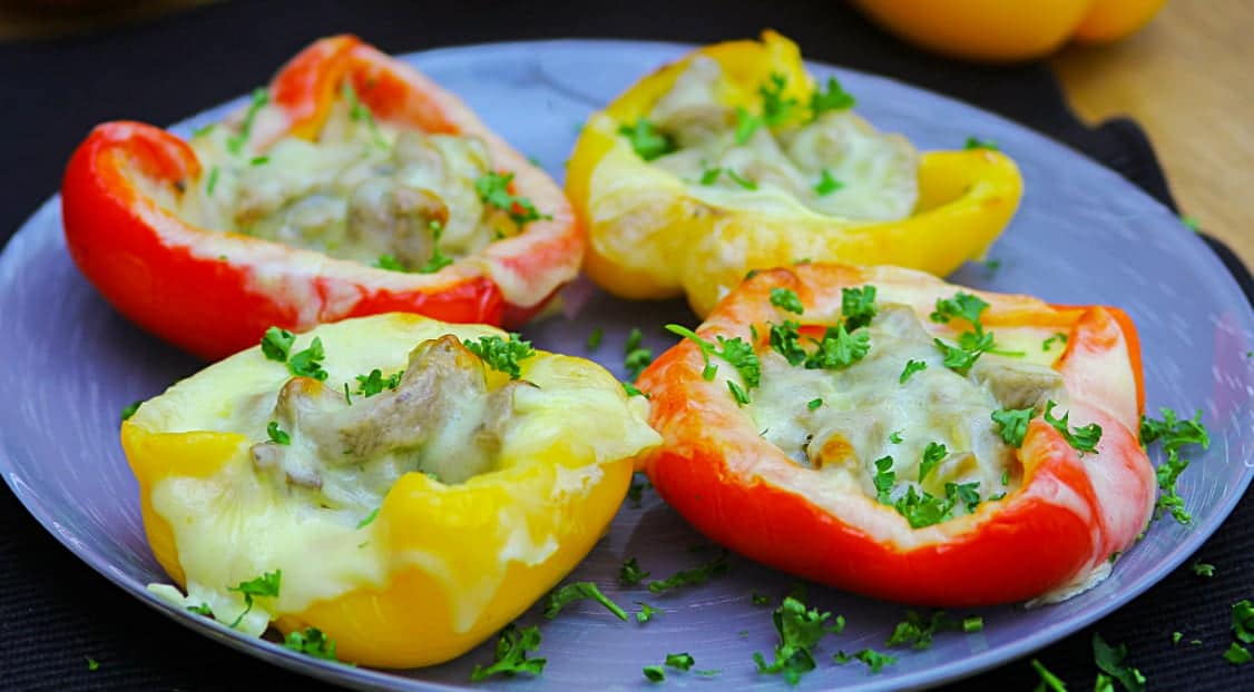 Quick Cheesesteak Stuffed Peppers  Make for An Easy Dinner Idea | DIY Joy Projects and Crafts Ideas