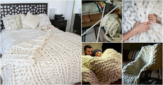 She Just Made The Coolest and Coziest Giant Blanket You’ve Ever Seen | DIY Joy Projects and Crafts Ideas