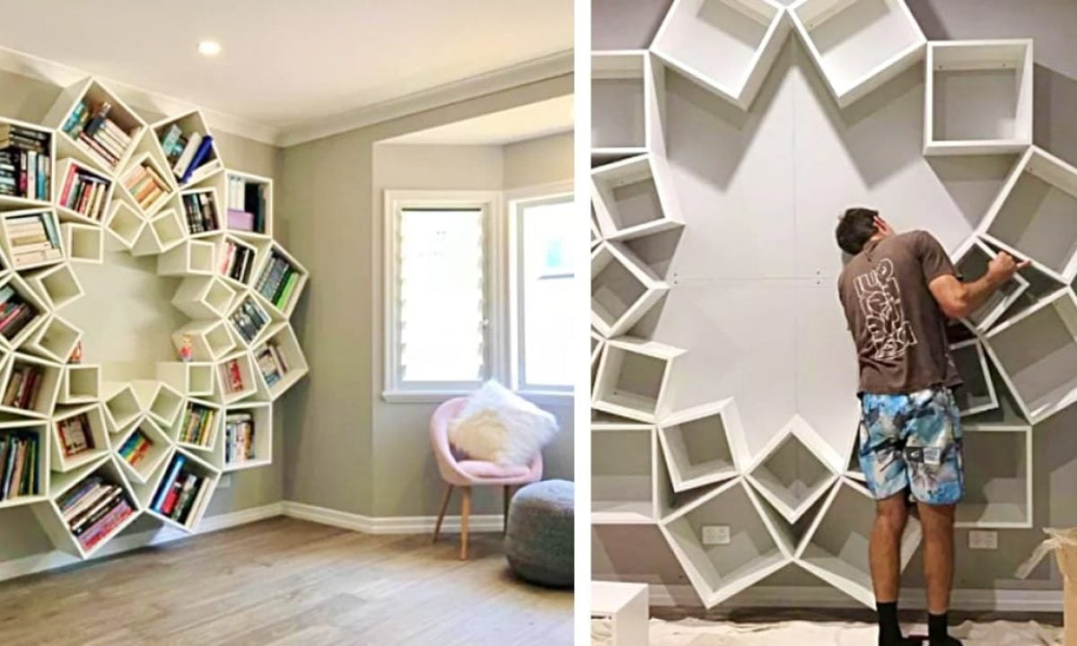 Spiral bookshelf on sale