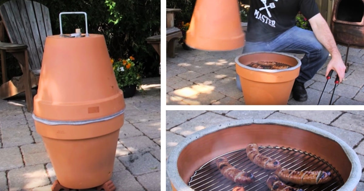 Diy Clay Pot Grill And Smoker, How To Make A Fire Pit Out Of Terracotta Pot