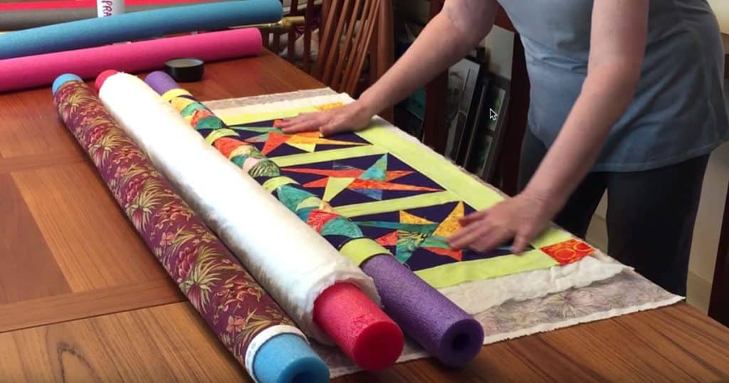How to Make A Quilt Sandwich Using Pool Noodles