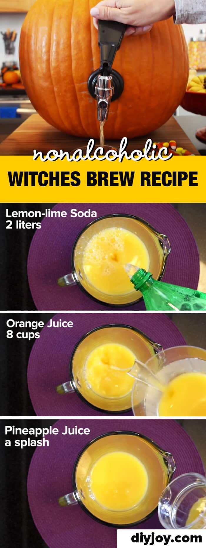 Halloween Drink Recipes - How to Make Non-Alcoholic Witches Brew Punch