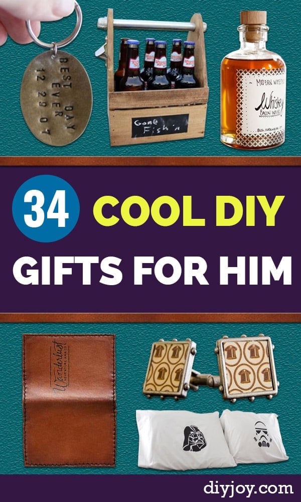 DIY Gifts for Guys - DYI Gift Ideas for Men - Creative Christmas Gift Ideas for Him