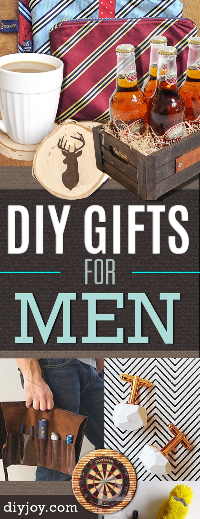 DIY Gifts for Men - Pinterest DYI Gift Ideas for Guys, Husband, Boyfriend, Dad, Brother