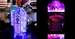 DIY Liquor Bottle Lights