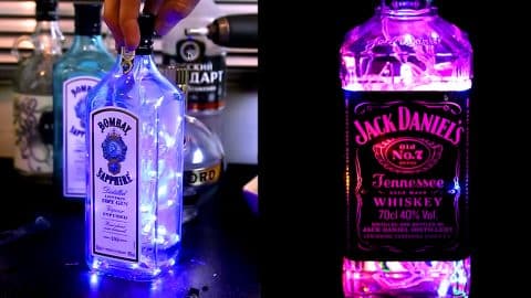 DIY Liquor Bottle Lights | DIY Joy Projects and Crafts Ideas