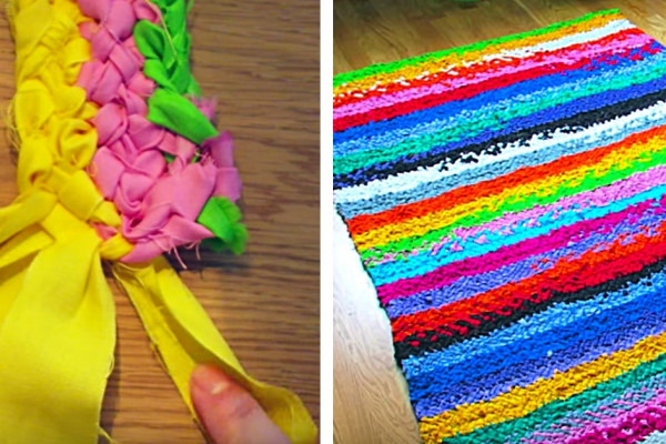 Learn to make a DIY No Sew Rag Rug