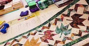 Quilted Autumn Leaf Table Runner
