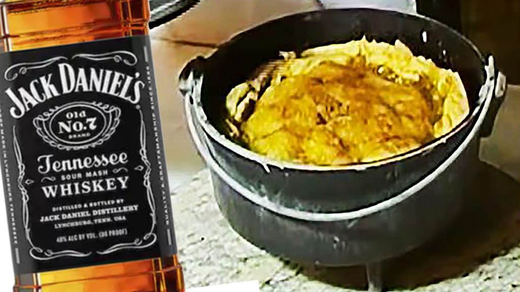 Homemade Peach Cobbler Recipe With Jack Daniels | Cast Iron Dutch Oven Recipe for Jack Daniels Peach Cobbler