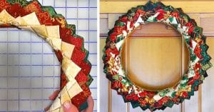 No Sew Quilted Christmas Wreath Tutorial