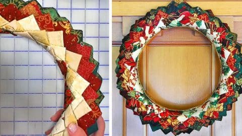 No Sew Quilted Christmas Wreath Tutorial | DIY Joy Projects and Crafts Ideas