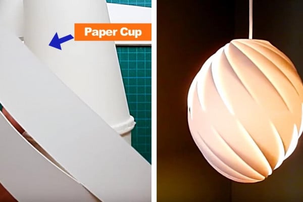 DIY Pendant Light From Paper Cup