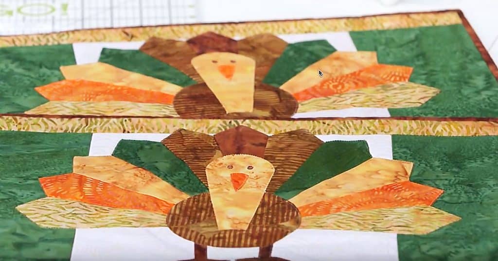 Sewing Tutorial - Quilted Turkey Placemats Thanksgiving