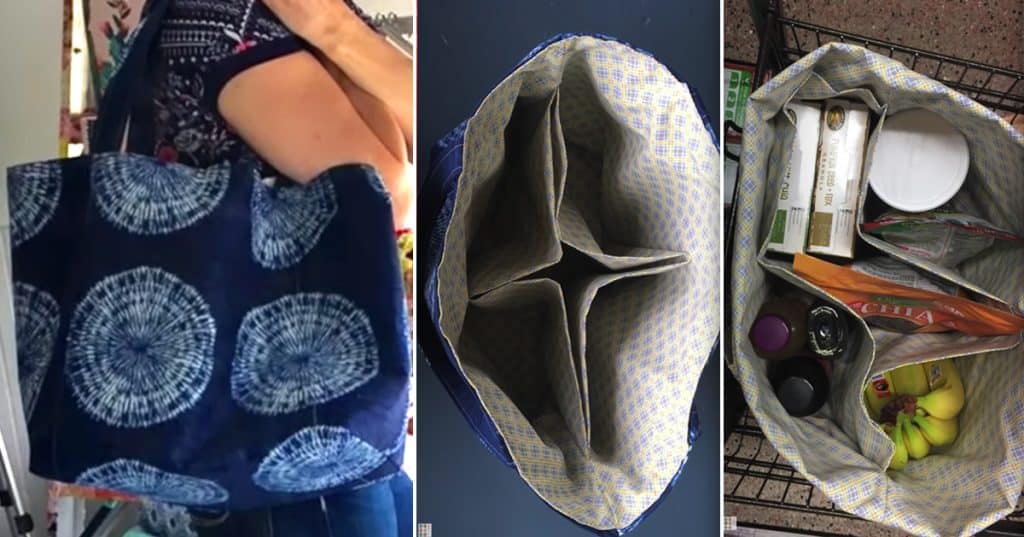 Sewing Tutorial: Large Market Bag and Grocery Tote With Step by Step Instructions
