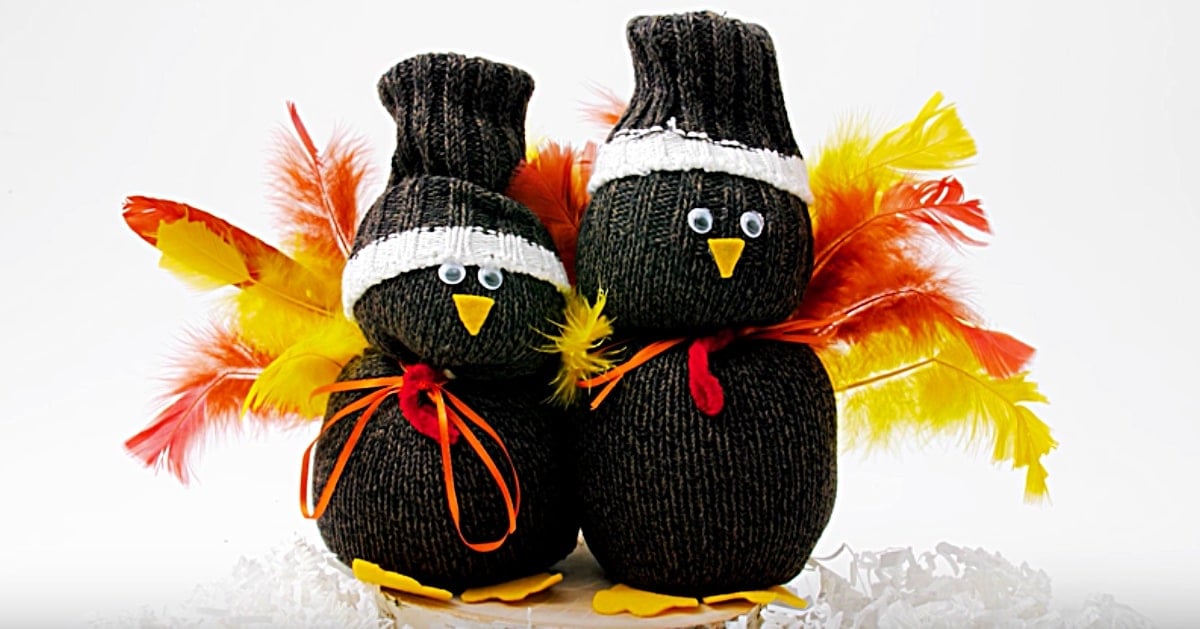 Learn How To Make Thanksgiving Sock Turkeys | DIY Joy Projects and Crafts Ideas