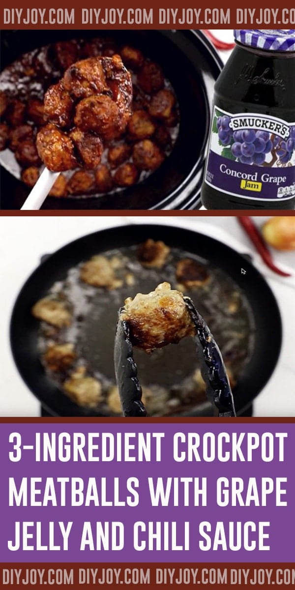 Easy Crockpot Recipes for Parties - Quick Appetizer Ideas for Crockpots - Slow Cooker Meatballs Recipe Easy - Quick Party Food Ideas With Recipes