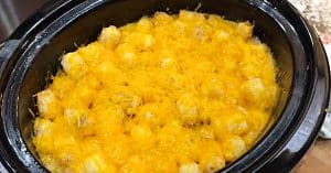 Crockpot Bacon Cheeseburger Tater Tot Casserole Recipe