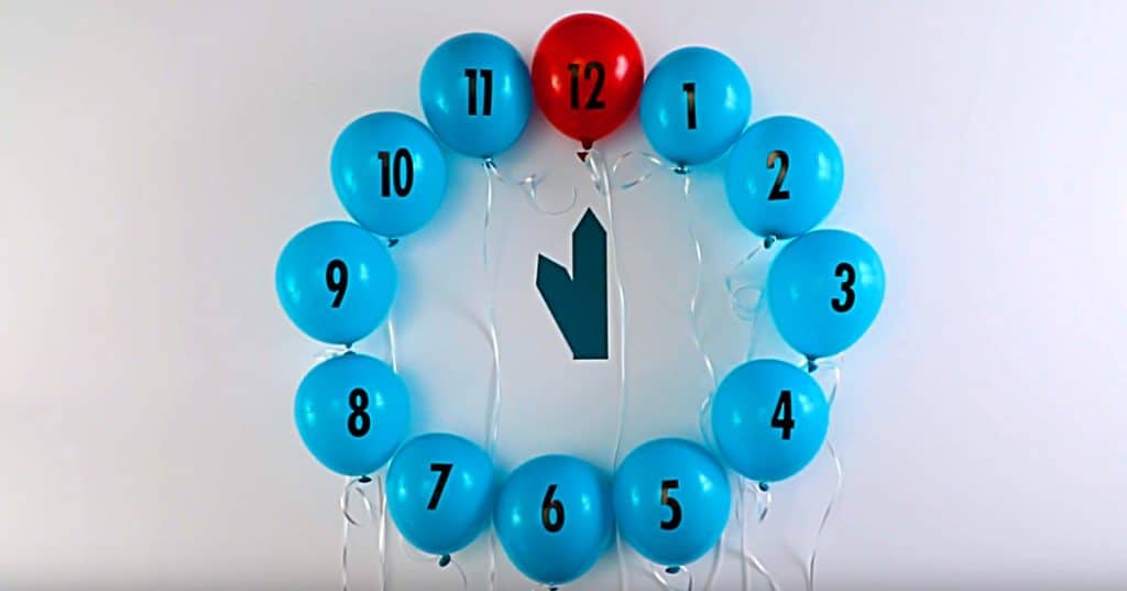 Learn to make a DIY New Year's Eve Balloon Clock