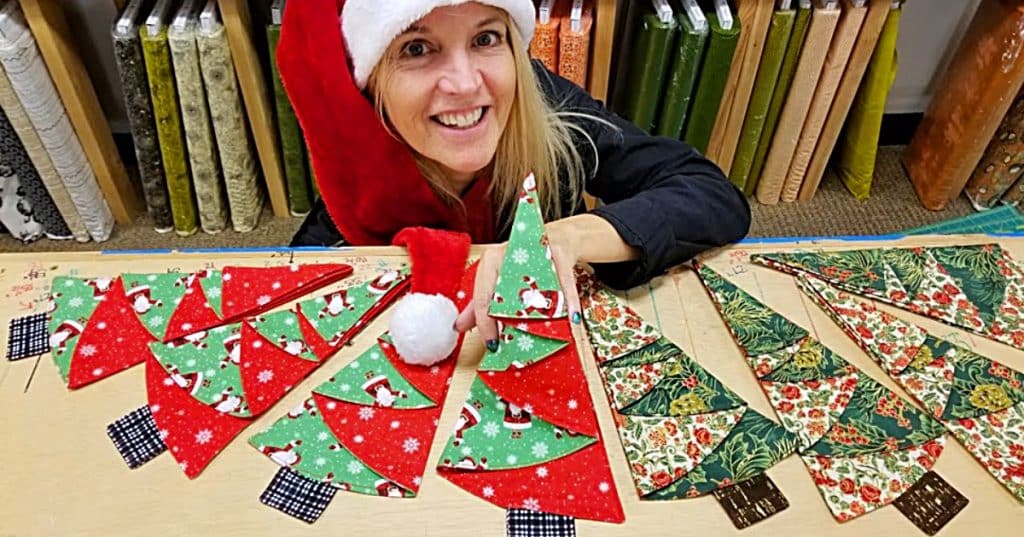 Learn To Sew Last Minute DIY Christmas Tree Napkins