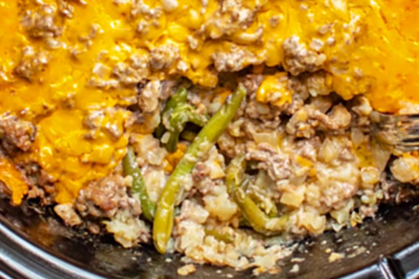 Make this Crockpot Tater Tot Casserole for dinner tonight