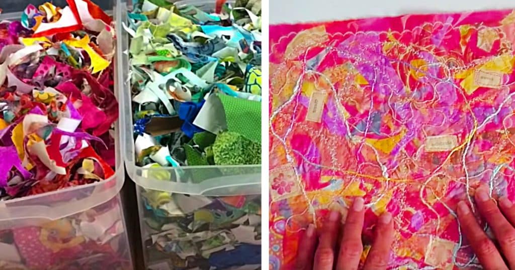 Learn how to make fabric from fabric scraps