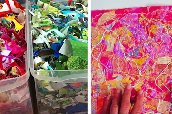 Learn how to make fabric from fabric scraps