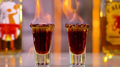 Flaming German Shots With Fireball And Jager | DIY Joy Projects and Crafts Ideas