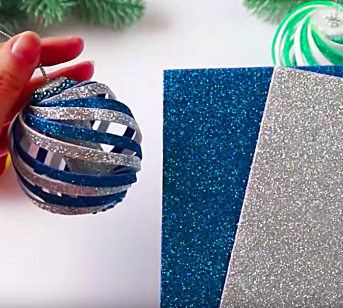 DIY How to make Christmas Tree with Glitter Foam Sheet