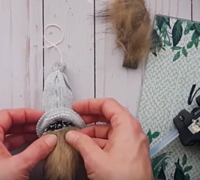 Learn to make a DIY easy cheap Gnome Christmas Ornament