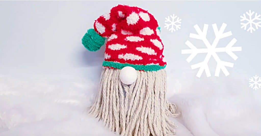Learn to make a quick easy sock gnome with materials from Dollar Tree