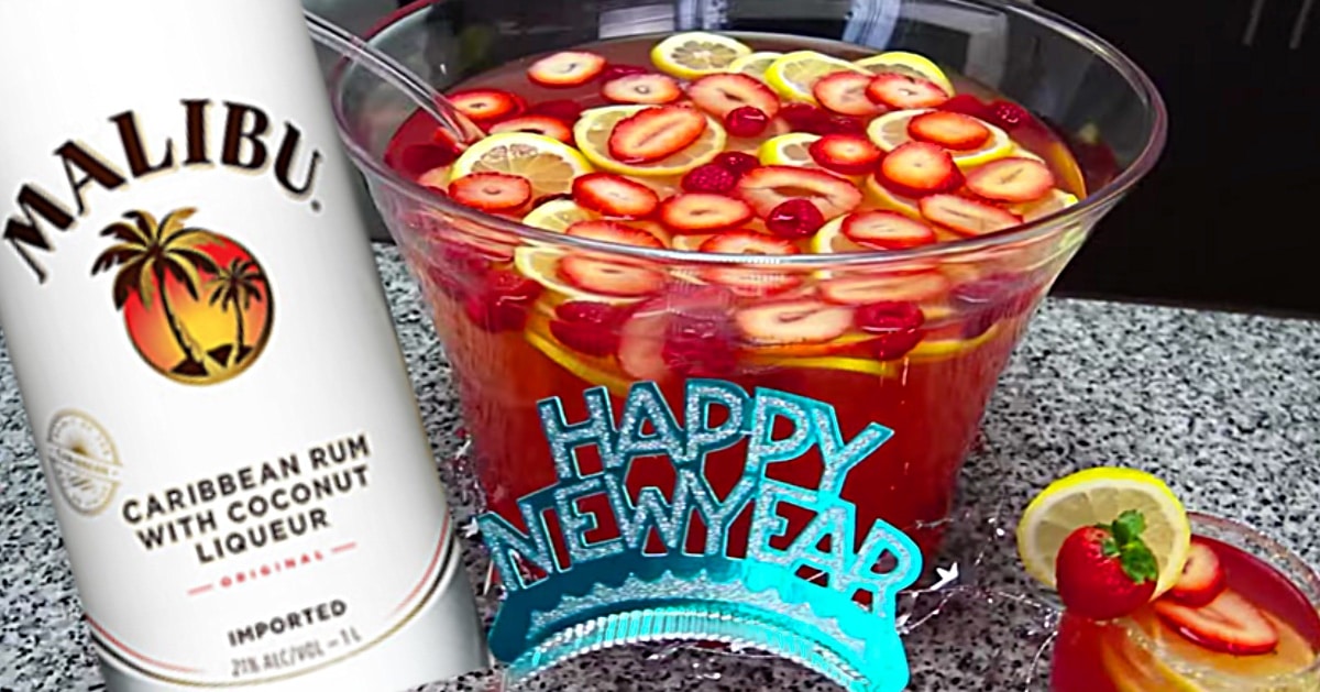 New Year’s Eve Champagne Rum Punch Recipe | DIY Joy Projects and Crafts Ideas