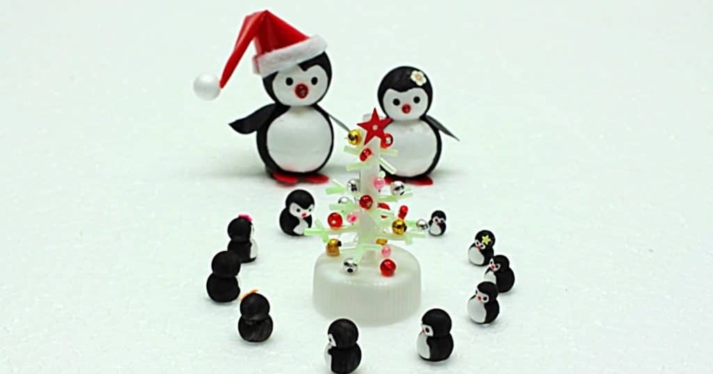 Learn to make a a quick easy cheap DIY Penguin Family for Christmas